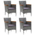 5 Piece Garden Dining Set Grey