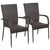 3 Piece Garden Dining Set Brown