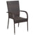 5 Piece Garden Dining Set Brown