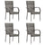 5 Piece Garden Dining Set Grey