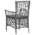 3 Piece Garden Dining Set Grey