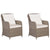 3 Piece Garden Dining Set Brown