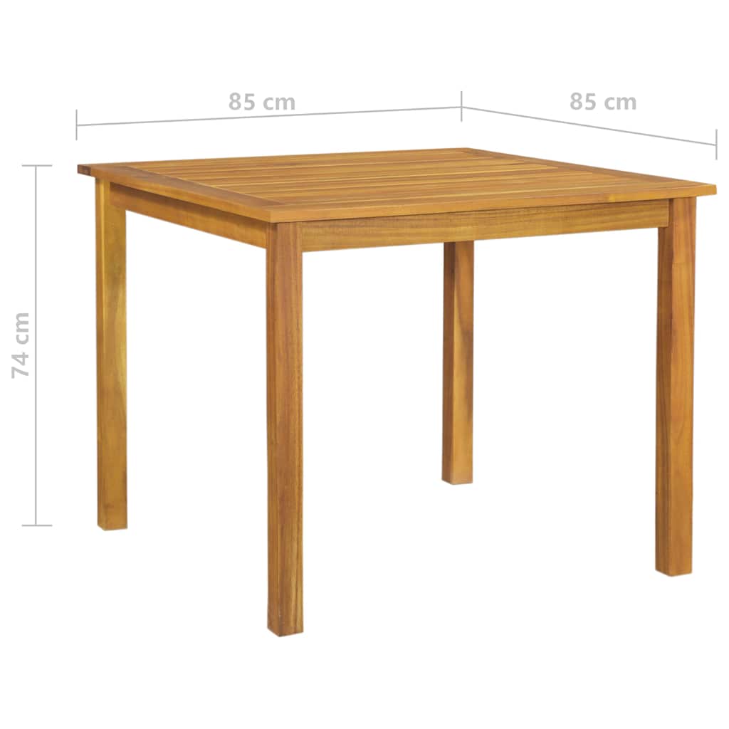3 Piece Garden Dining Set Black