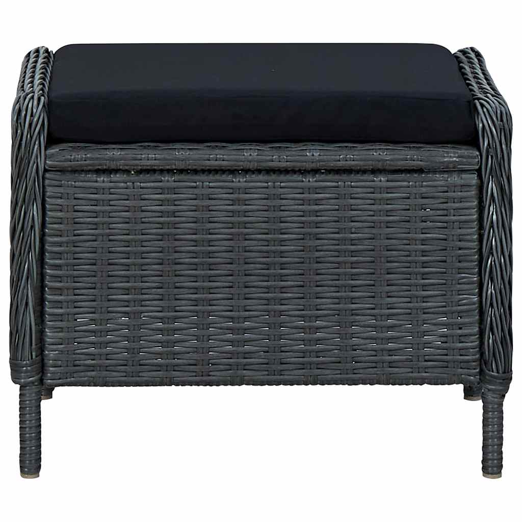 5 Piece Garden Dining Set Dark Grey