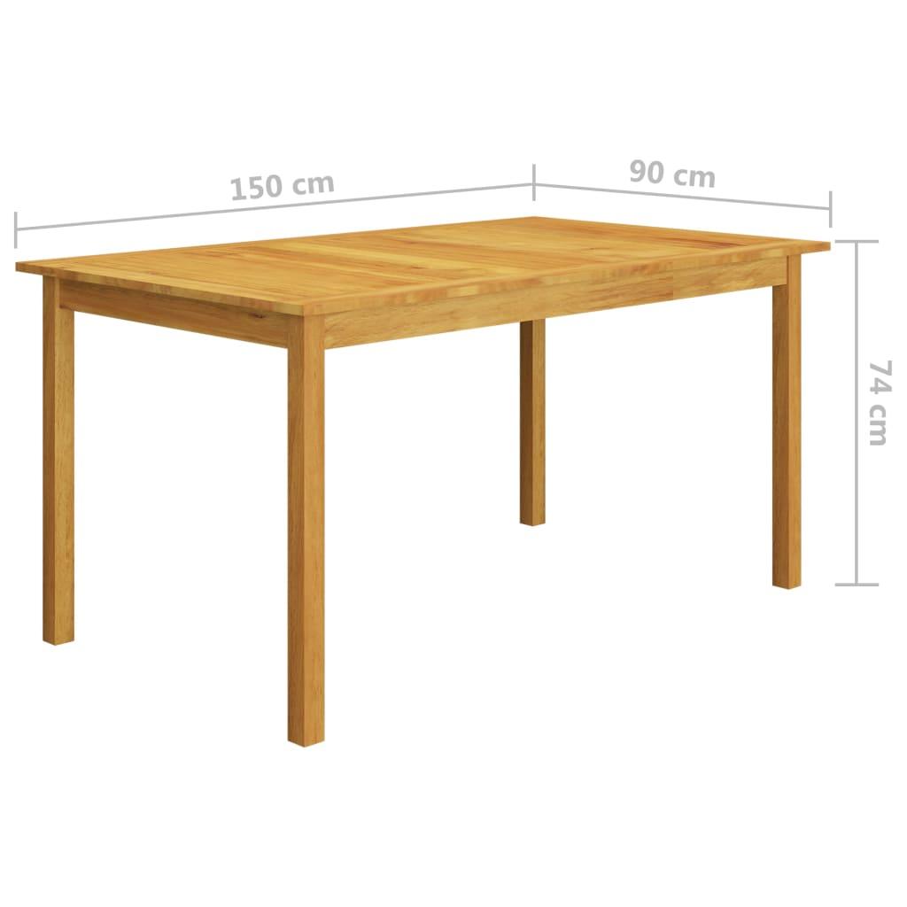 7 Piece Garden Dining Set Brown