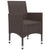 7 Piece Garden Dining Set Brown