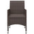7 Piece Garden Dining Set Brown