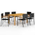 7 Piece Garden Dining Set Black