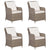 5 Piece Garden Dining Set Brown