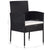 5 Piece Garden Dining Set Black