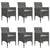 7 Piece Garden Dining Set Grey