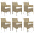 7 Piece Garden Dining Set Beige