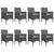 9 Piece Garden Dining Set Grey