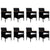 9 Piece Garden Dining Set Black