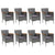 9 Piece Garden Dining Set Grey
