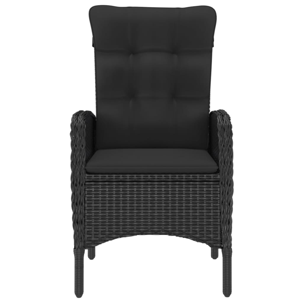 9 Piece Garden Dining Set Black