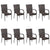 9 Piece Garden Dining Set Brown