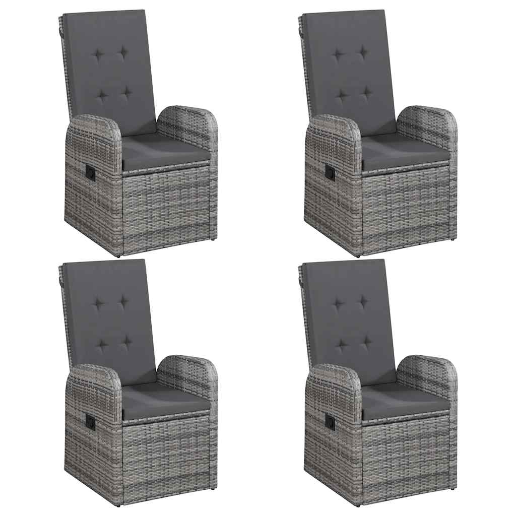 7 Piece Garden Dining Set Grey