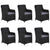 9 Piece Garden Dining Set Black