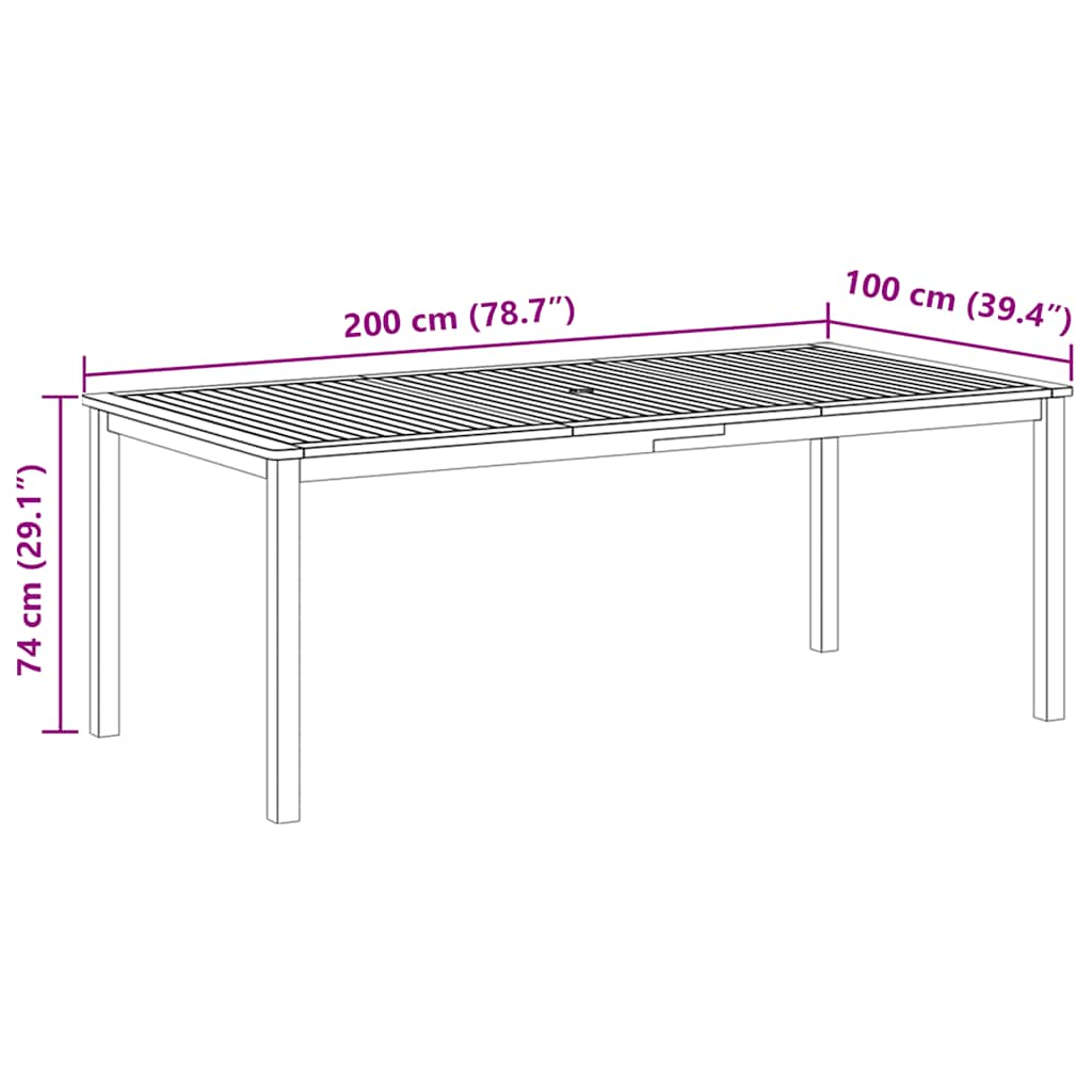 9 Piece Garden Dining Set Brown
