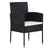 9 Piece Garden Dining Set Black