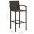 5 Piece Garden Bar Set Brown