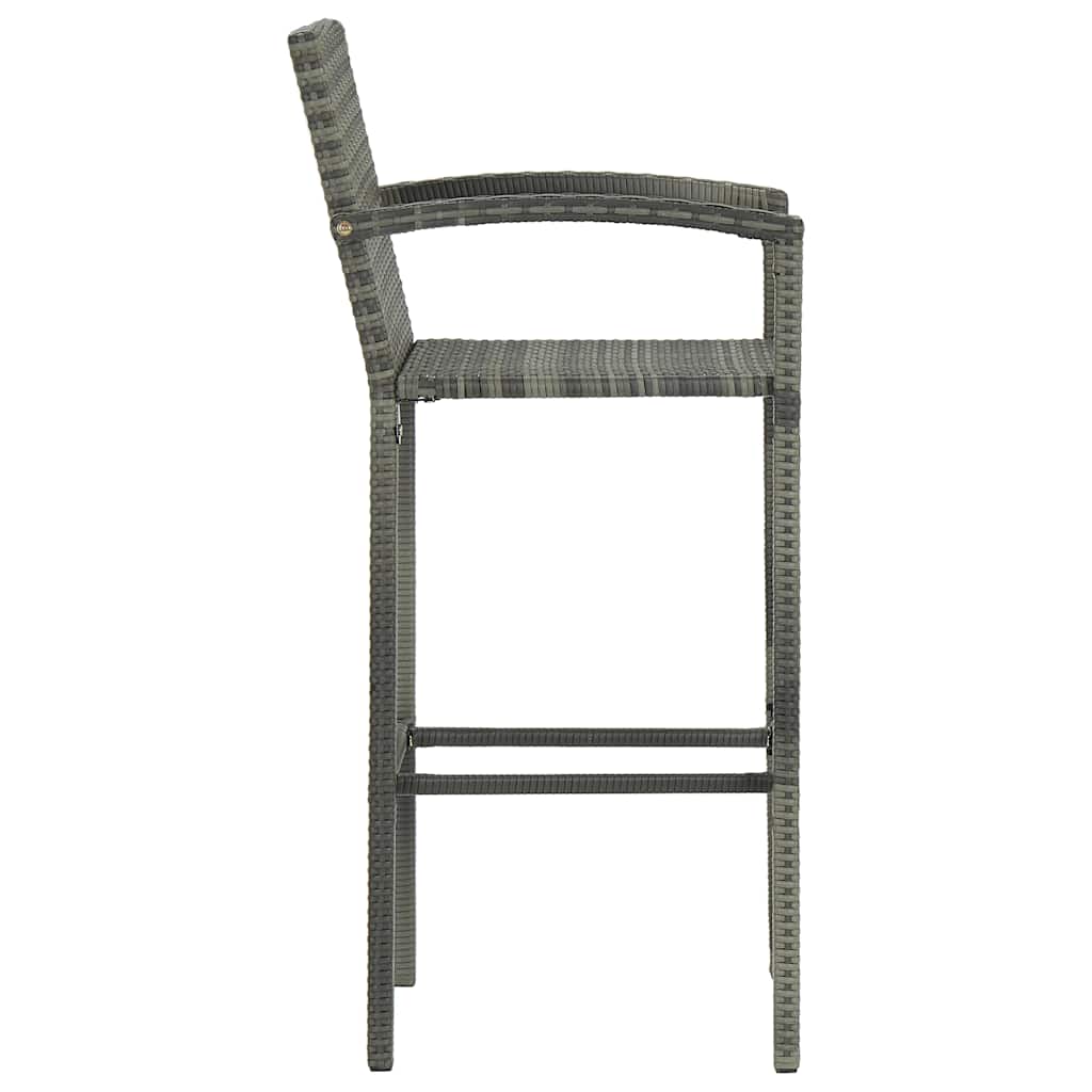 7 Piece Garden Bar Set Grey