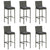 7 Piece Garden Bar Set with Cushions Grey