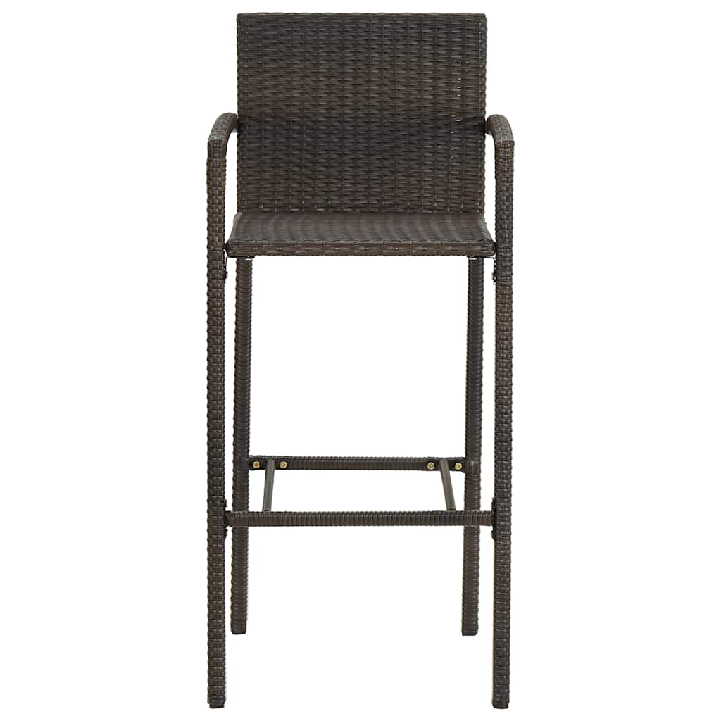 7 Piece Garden Bar Set Brown