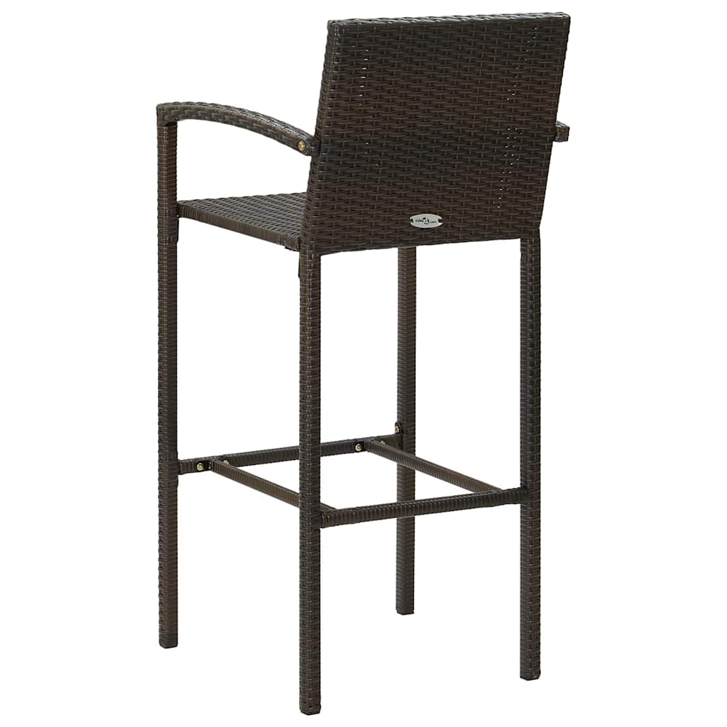 9 Piece Garden Bar Set Brown