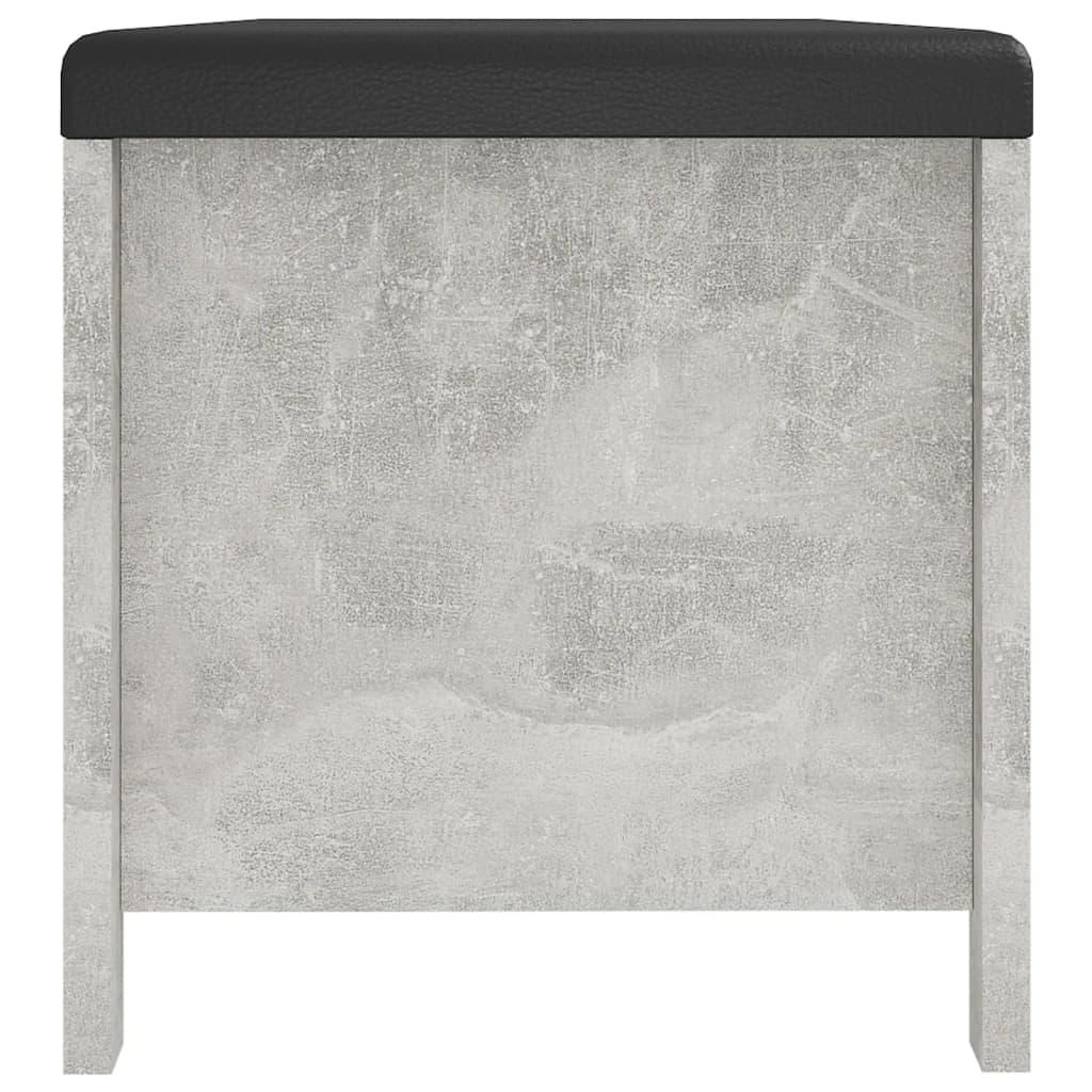 Storage Box with Cushion Concrete Grey 105x40x45 cm Engineered Wood