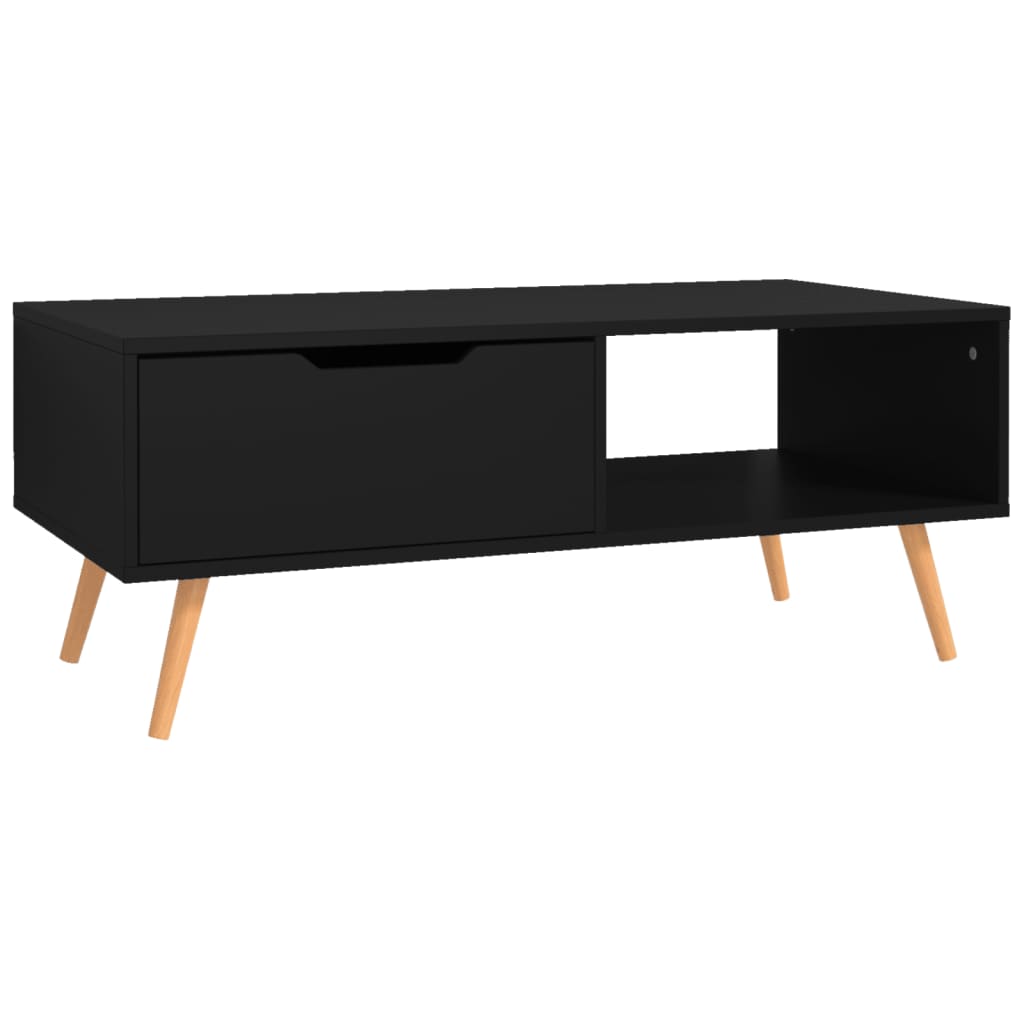 Coffee Table Black 100x49.5x43 cm Engineered Wood