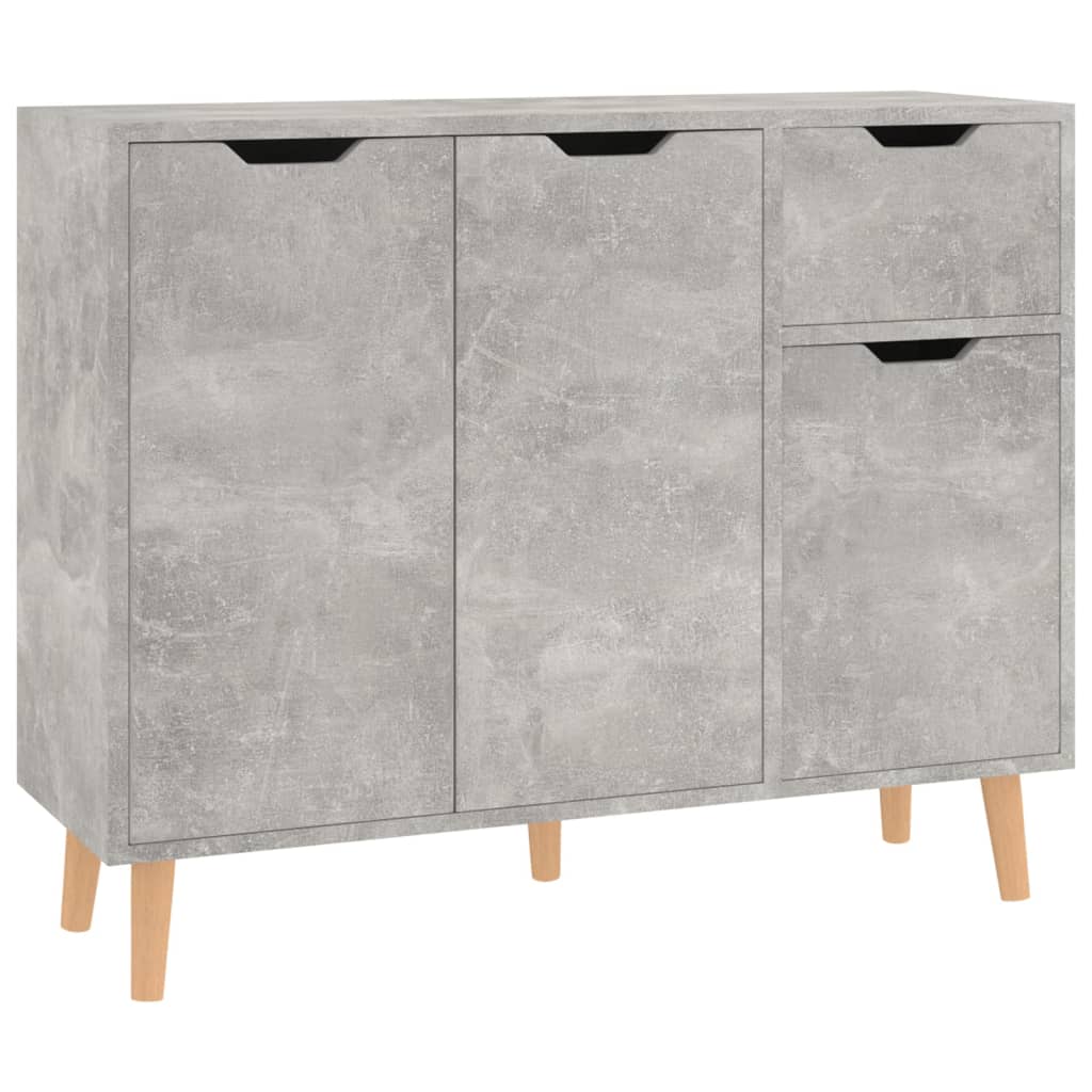 Sideboard Concrete Grey 90x30x72 cm Engineered Wood