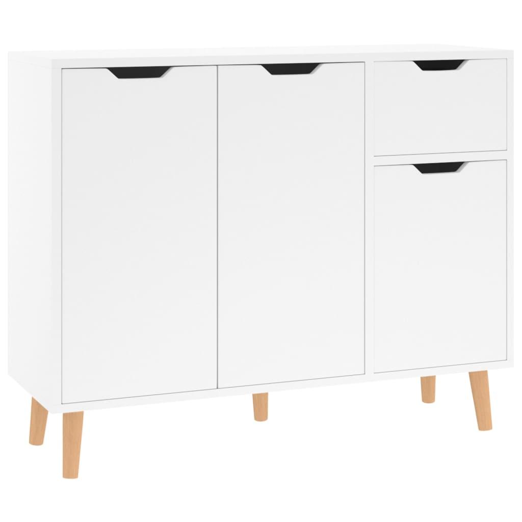 Sideboard High Gloss White 90x30x72 cm Engineered Wood