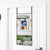 Door Mirror Black 40x80 cm Glass and Aluminium