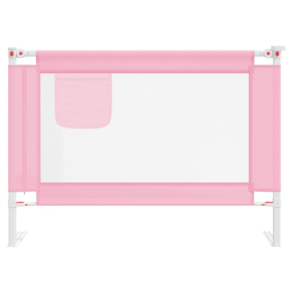 Toddler Safety Bed Rail Pink 90x25 cm Fabric