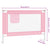 Toddler Safety Bed Rail Pink 90x25 cm Fabric