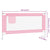 Toddler Safety Bed Rail Pink 160x25 cm Fabric
