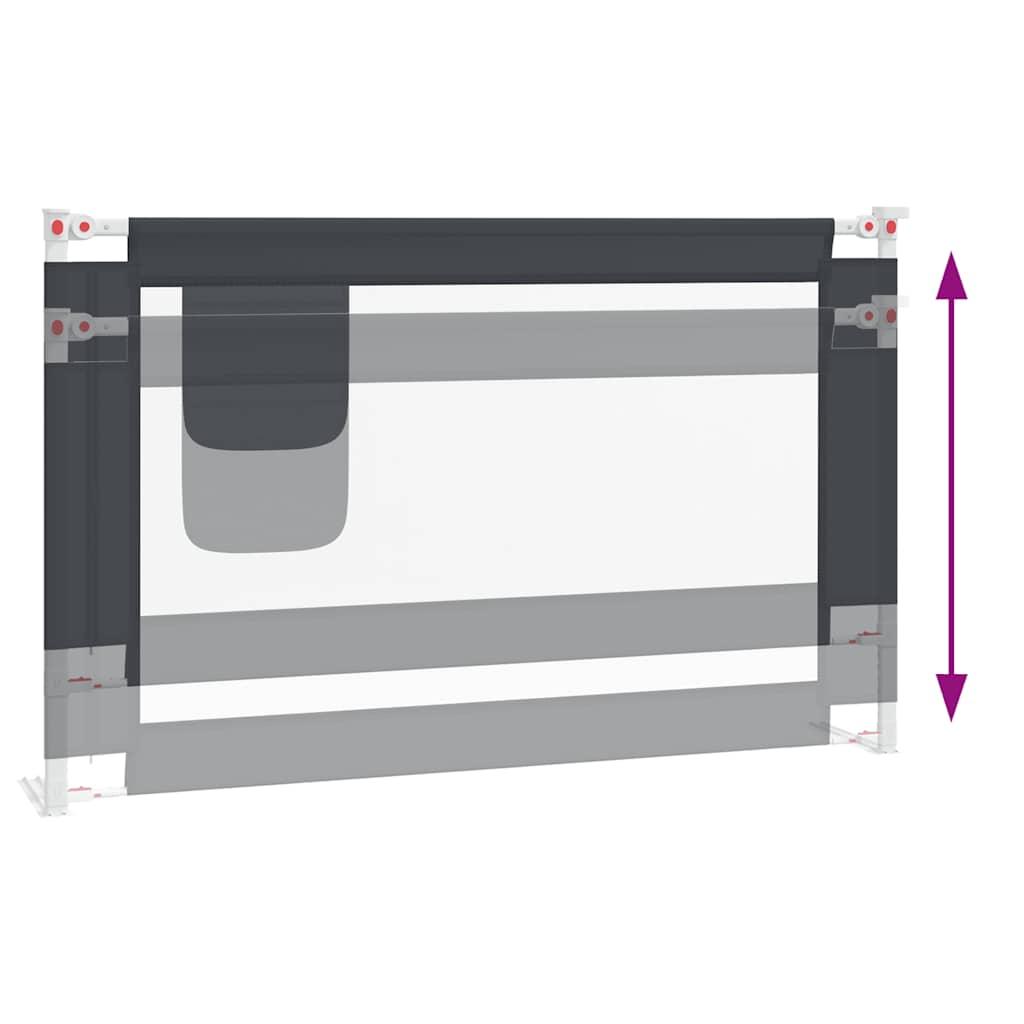 Toddler Safety Bed Rail Dark Grey 120x25 cm Fabric