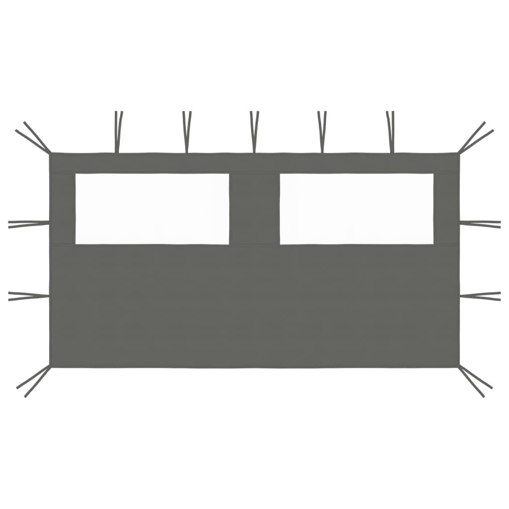 Gazebo Sidewall with Windows 4x2 m Anthracite