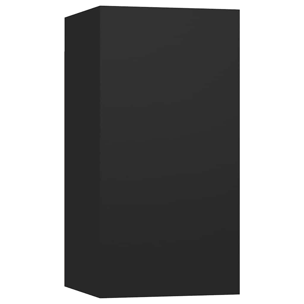 TV Cabinets 2 pcs Black 30.5x30x60 cm Engineered Wood