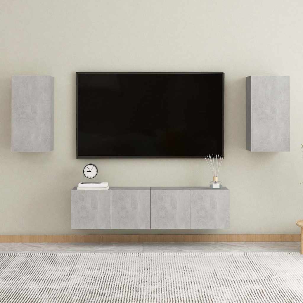 TV Cabinet Concrete Grey 30.5x30x60 cm Engineered Wood