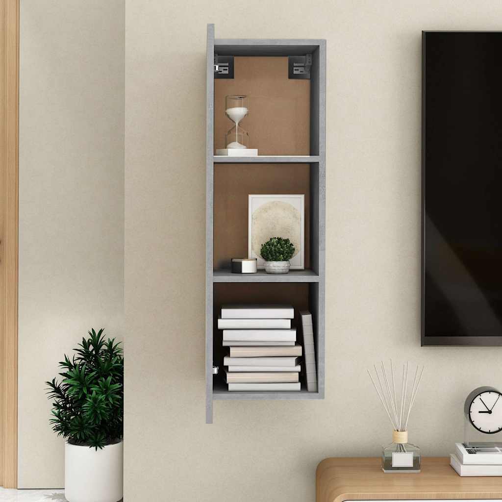 TV Cabinet Concrete Grey 30.5x30x90 cm Engineered Wood
