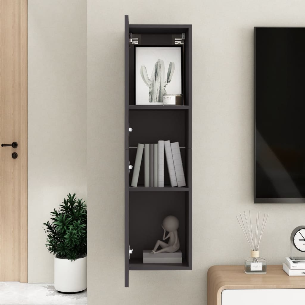 TV Cabinet Grey 30.5x30x110 cm Engineered Wood