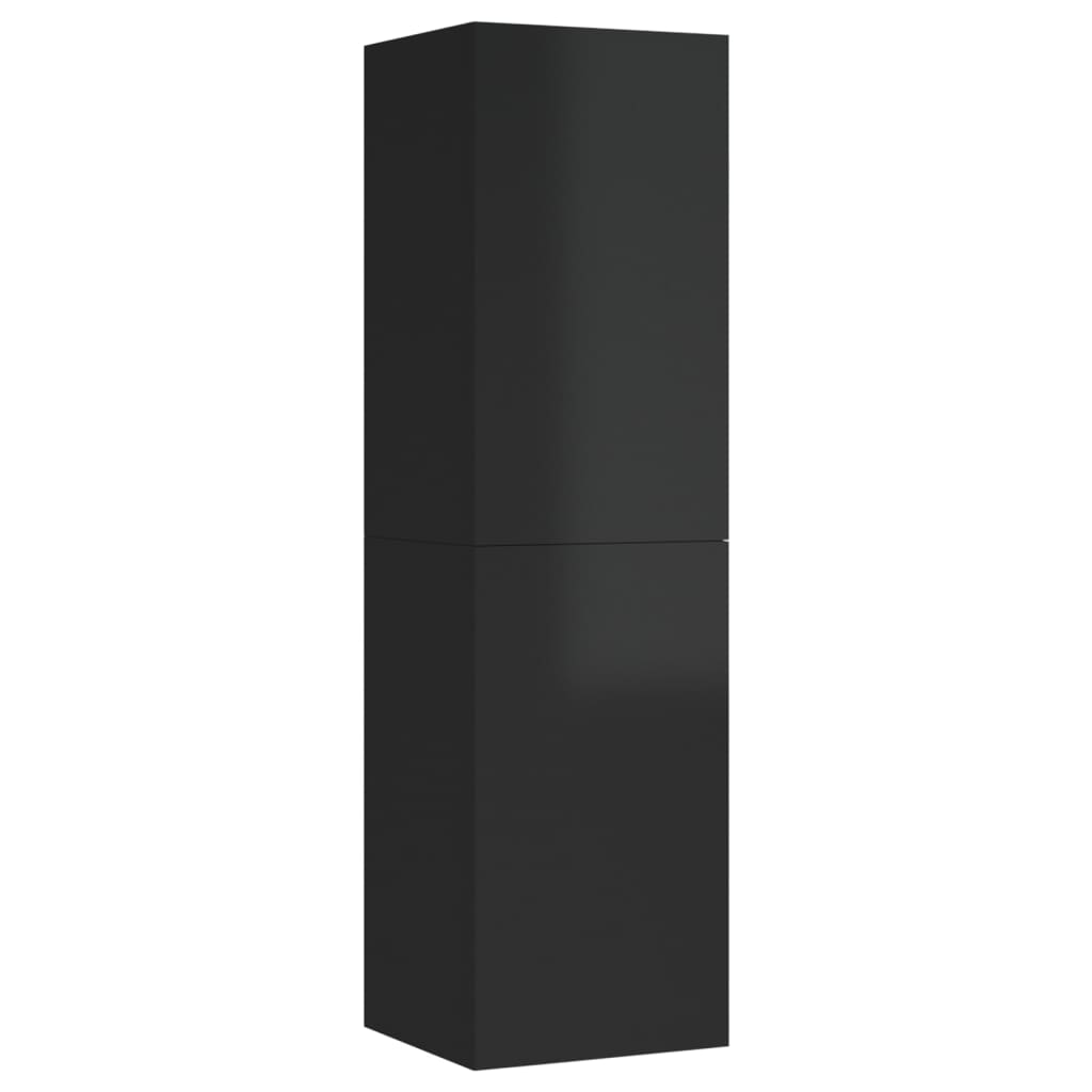 TV Cabinet High Gloss Black 30.5x30x110 cm Engineered Wood