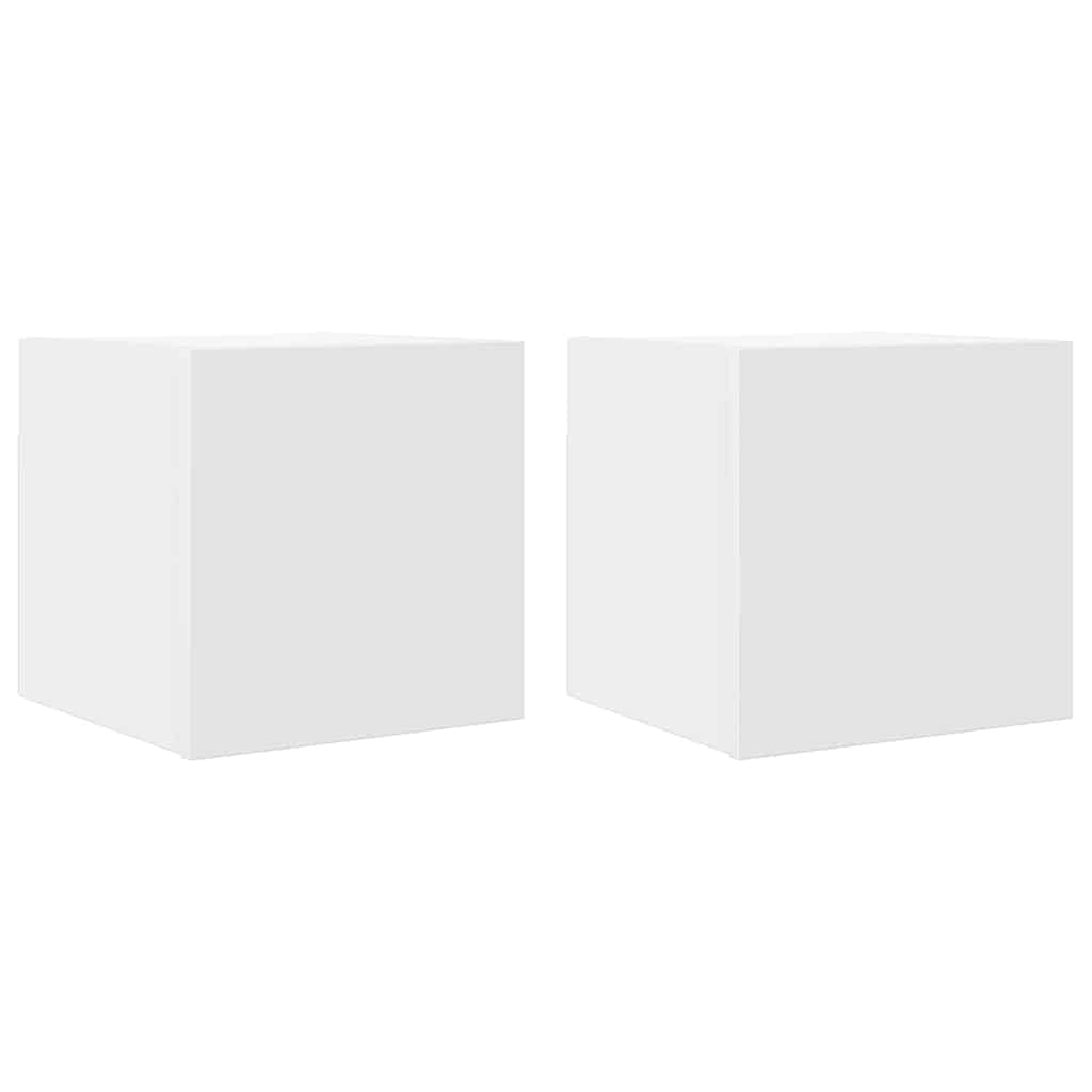Wall Mounted TV Cabinets 2 pcs White 30.5x30x30 cm