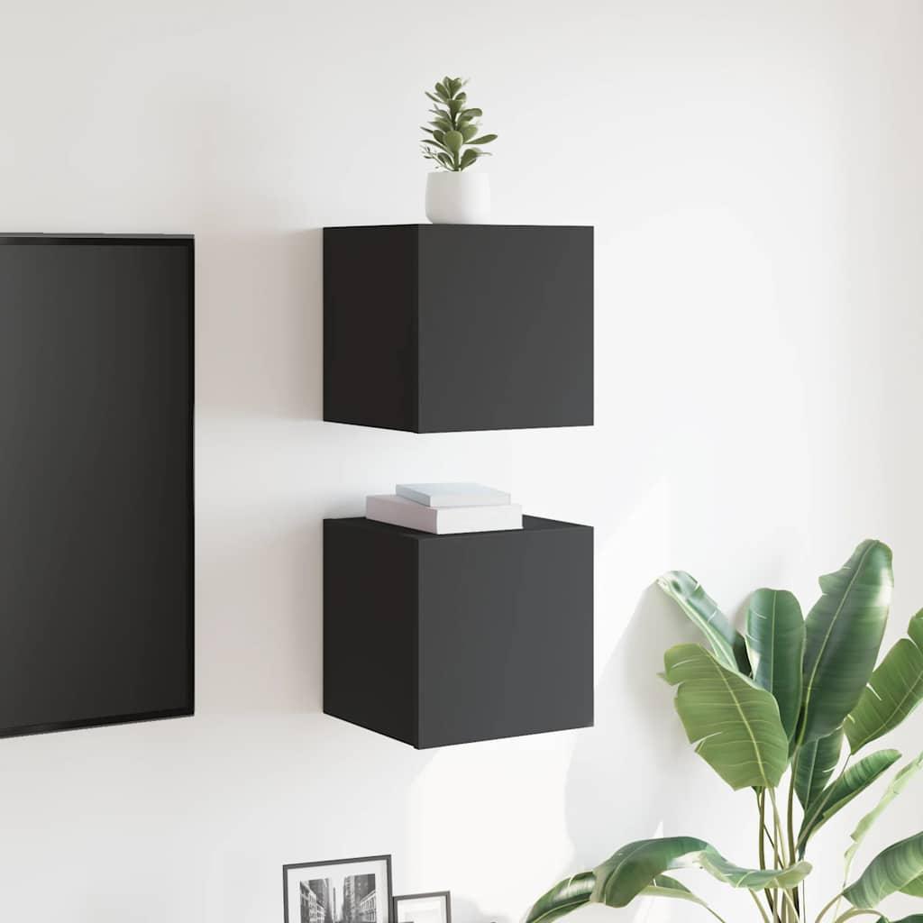 Wall Mounted TV Cabinets 2 pcs Grey 30.5x30x30 cm