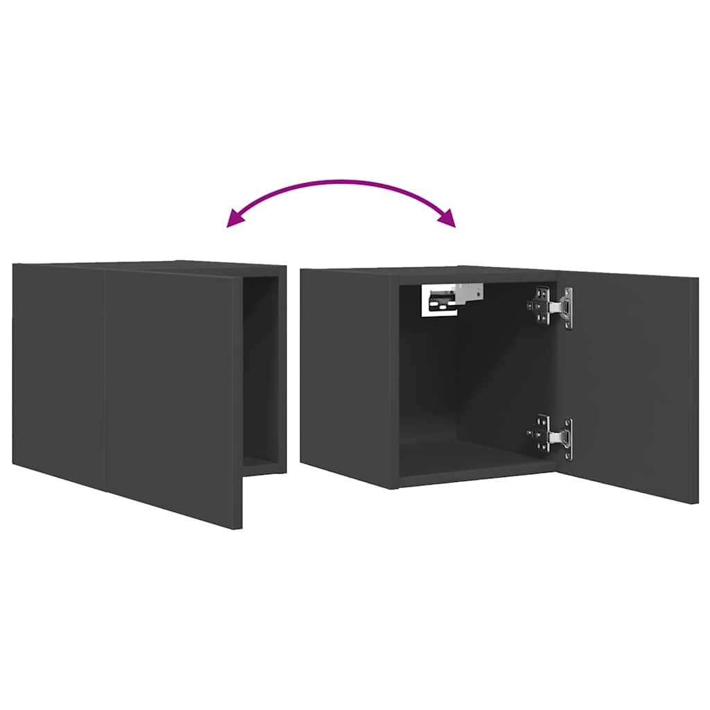 Wall Mounted TV Cabinets 2 pcs Grey 30.5x30x30 cm