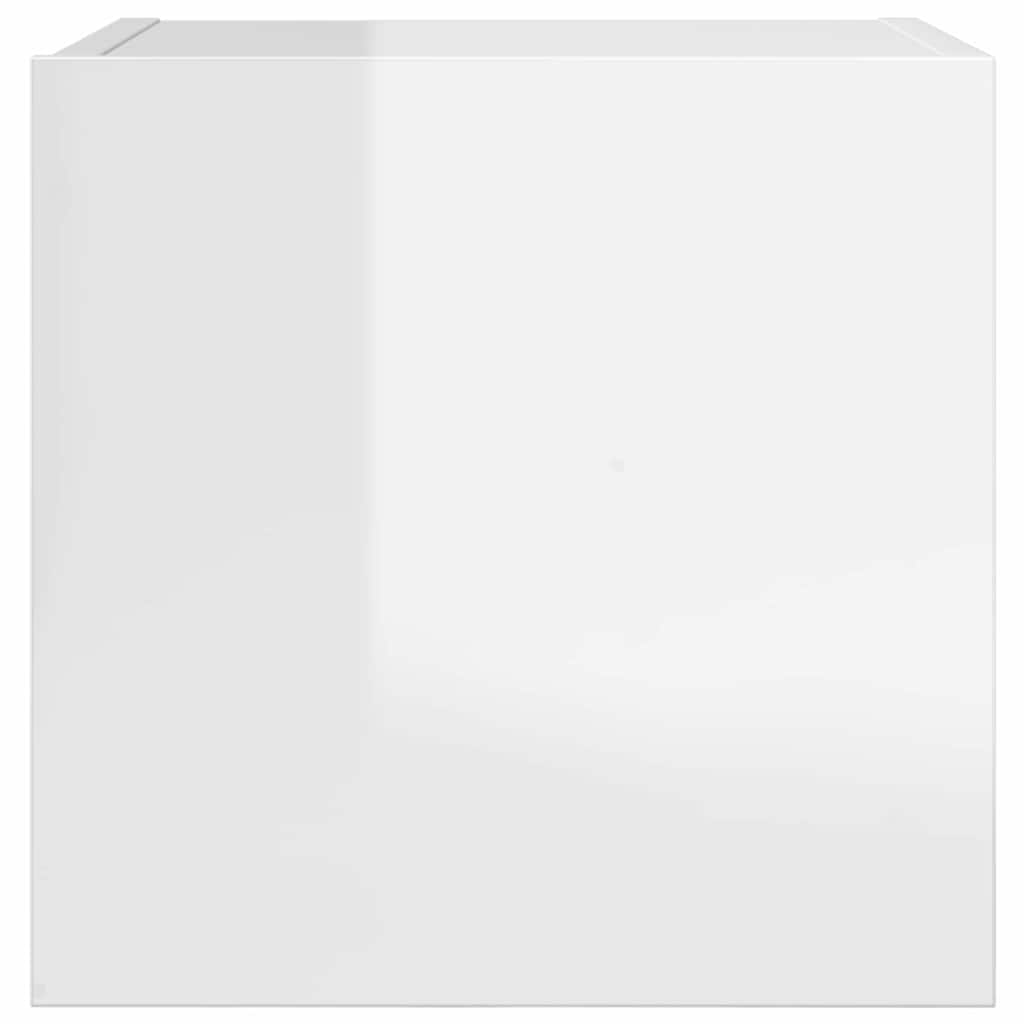 Wall Mounted TV Cabinet High Gloss White 30.5x30x30 cm