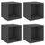 Wall Cabinets 4 pcs Grey 37x37x37 cm Engineered Wood